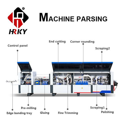 Eight function edge banding machine