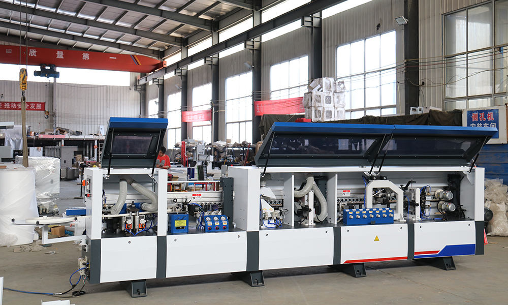 Eight function edge banding machine